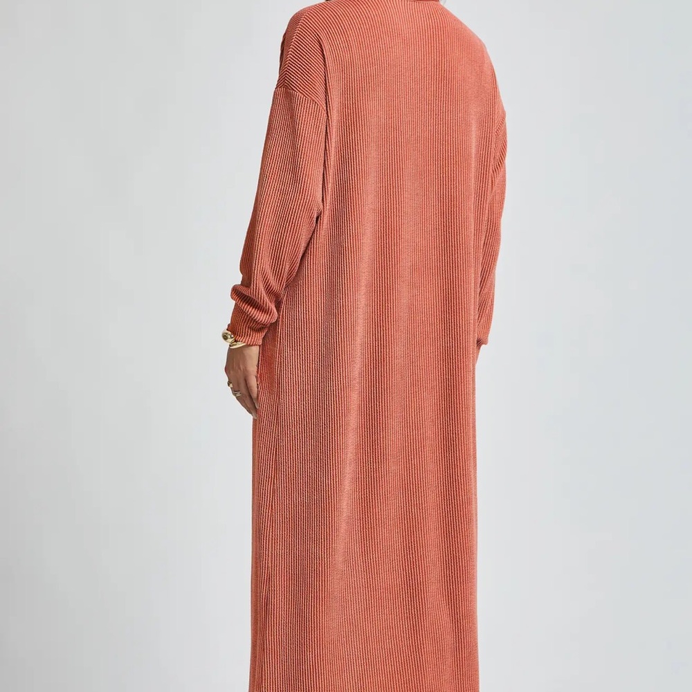 Travel set - Long Cardigan & Pants, wrinkle free nwt small, med & lg terracotta - Picture 2 of 7